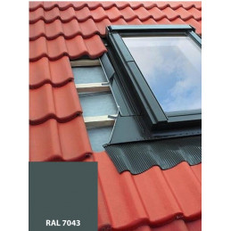 Lemovanie pre střešné okno | 78x118 cm (780x1180 mm) | sivé | pre profilovanú krytinu
