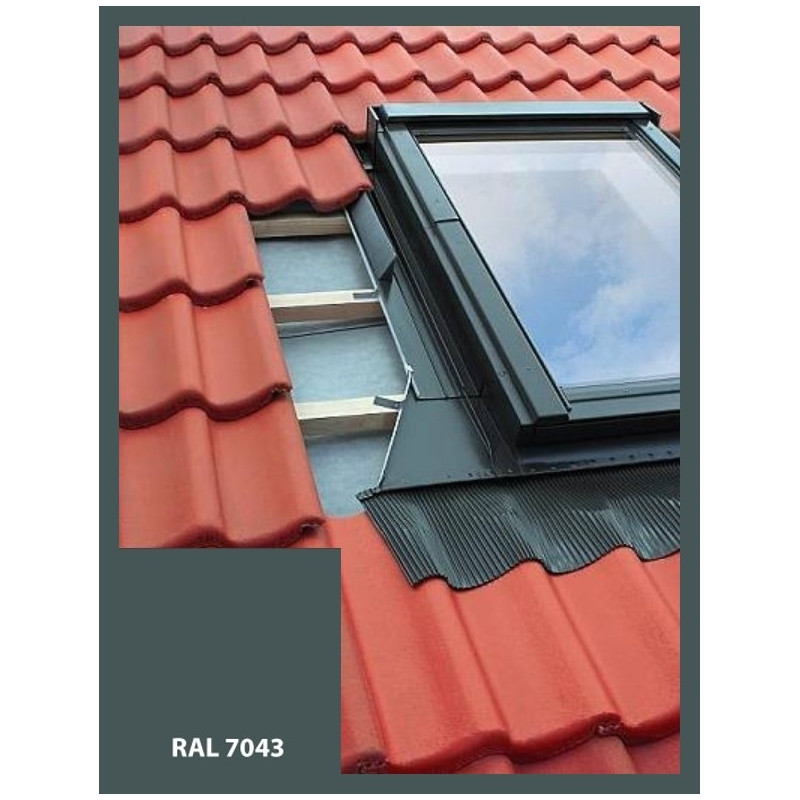 Lemovanie pre střešné okno, výlez | 55x78 cm (550x780 mm) | sivé | pre profilovanú krytinu