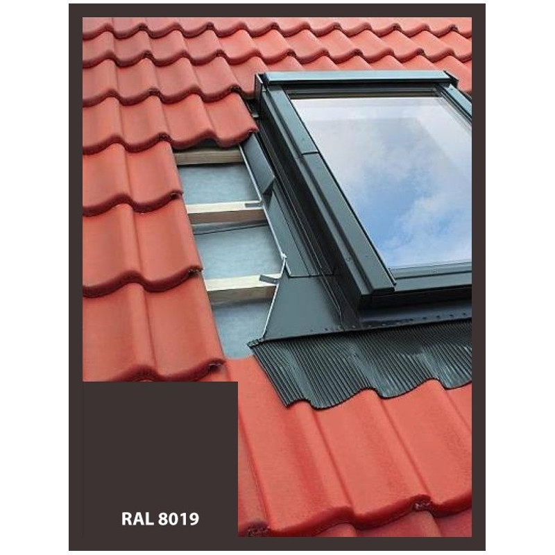 Lemovanie pre střešné okno, výlez | 78x118 cm (780x1180 mm) | hnedé | pre profilovanú krytinu Lemovanie pre střešné okno, výlez | 78x118 cm (780x1180 mm) | hnedé | pre profilovanú krytinu