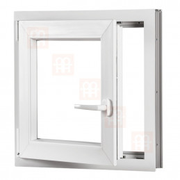 Plastové okno 55x55 cm, otváravé aj sklopné, biele, ľavé