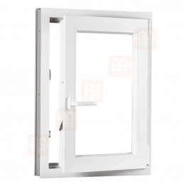Plastové okno | 60 x 80 cm (600 x 800 mm) | biele | otváravé aj sklopné | pravé