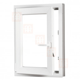 Plastové okno | 80x100 cm (800x1000 mm) | biele | otváravé aj sklopné | ľavé