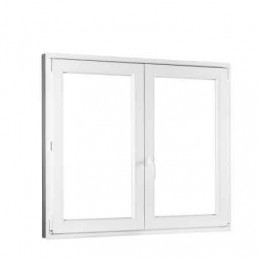 Plastové okno | 150 x 120 cm (1500 x 1200 mm) | biele | dvojkrídlové | bez stĺpika (štulp) | pravé