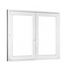 Plastové okno | 180 x 150 cm (1800 x 1500 mm) | biele | dvojkrídlové | bez stĺpika (štulp) | pravé