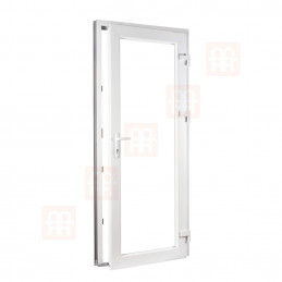 Plastové dvere | 90 x 205 cm (900 x 2050 mm) | biele | presklenné | pravé