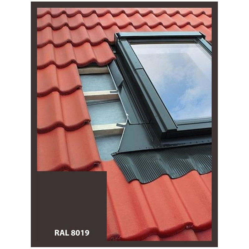 Lemovanie pre střešné okno | 66x118 cm (660x1180 mm) | hnedé | pre profilovanú krytinu