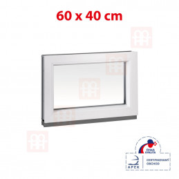 Plastové okno | 60x40 cm (600x400 mm) | biele | fixné (neotvárateľné)