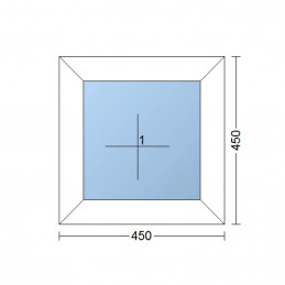 Plastové okno | 45x45 cm (450x450 mm) | biele | fixné (neotvárateľné)