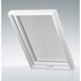 Strešné okno plastové | 55x78 cm (550x780 mm) | biele s HNEDÝM oplechováním | SKYLIGHT