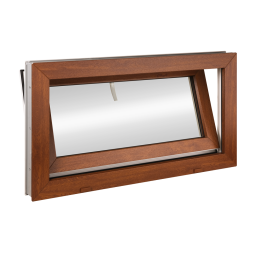 Plastové okno 80x60 cm (800x600mm) sklopné (pivničné) biele / zlatý dub