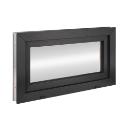 Plastové okno 80x60 cm (800x600mm) sklopné (pivničné) biele / antracit