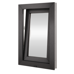 Plastové okno 60x80 cm (600x800mm) otváravé aj sklopné ľavé biele / antracit