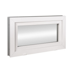Plastové okno | 70x44 cm (700x440 mm) | biele | sklopné | pivničné | TROJSKLO Plastové okno | 70x44 cm (700x440 mm) | biele | sklopné | pivničné | TROJSKLO