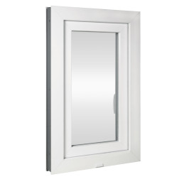 Plastové okno | 60 x 80 cm (600 x 800 mm) | biele | otváravé aj sklopné | pravé | TROJSKLO