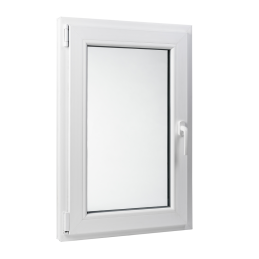 Plastové okno 600 × 900 mm (60 × 90 cm) otváravo-sklopné ľavé antracit/biela pre vedľajšie priestory Aplast 60