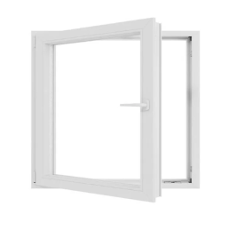 Plastové okno 600 × 600 mm (60 × 60 cm) otváravo-sklopné ľavé biele pre vedľajšie a technické priestory