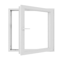 Plastové okno 900 × 900 mm (90 × 90 cm) otváravo-sklopné pravé zlatý dub/biela pre vedľajšie priestory Aplast 60