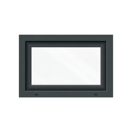 Plastové okno 800 × 500 mm (80 × 50 cm) sklopné antracit/biela pre vedľajšie a technické priestory