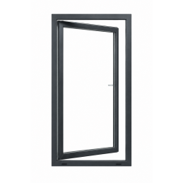 Plastové okno 600 × 900 mm (60 × 90 cm) otváravo-sklopné pravé antracit/biela pre vedľajšie priestory Aplast 60