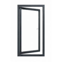Plastové okno 600 × 900 mm (60 × 90 cm) otváravo-sklopné pravé antracit/biela pre vedľajšie priestory Aplast 60
